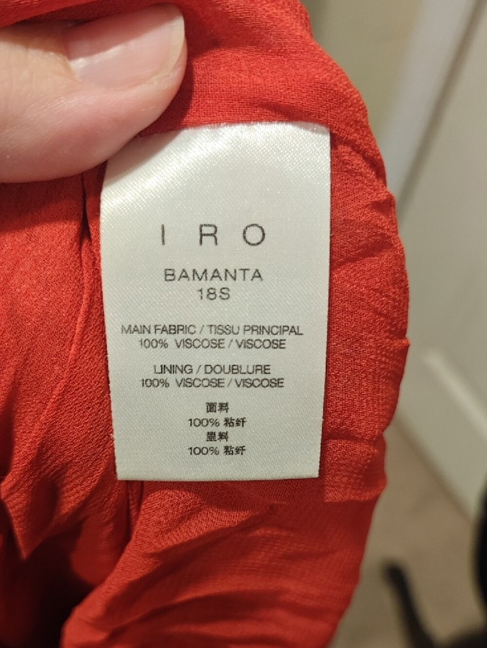 IRO Red Paisley Ruffle-Trim Robe - Picture 5 of 7